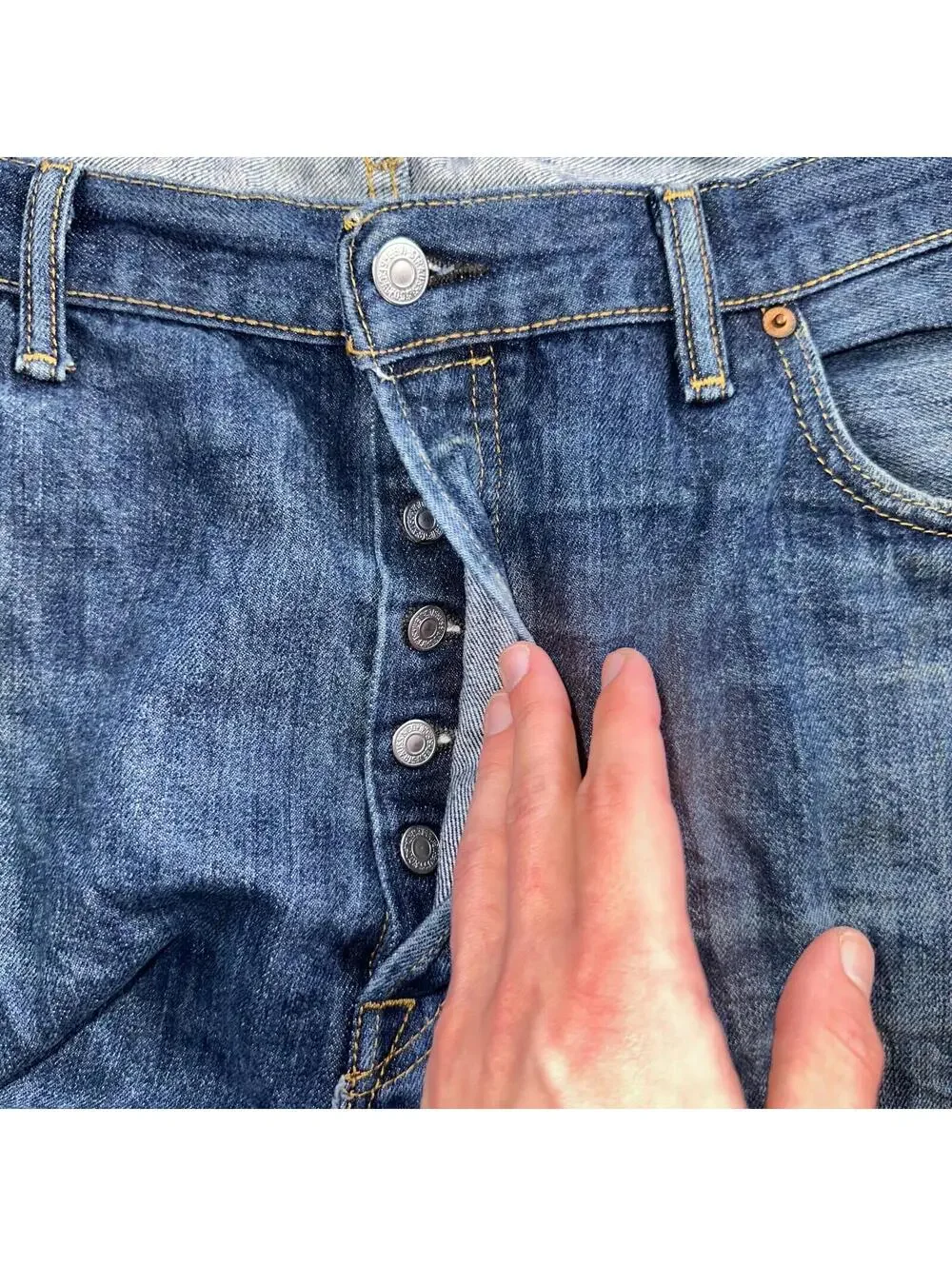 Levis 501 Y2K XX Straight Leg Jeans Blue VTG Dark Wash 40x32 Act 40x31
